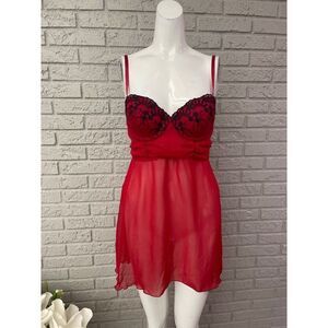 Inner Secrets Red Lingerie Teddy Size M